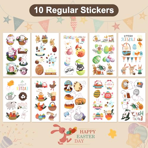 Easter Glow in the Dark Temporary Tattoos - 230 PCS