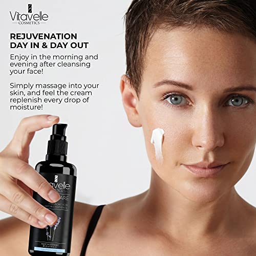 VITAVELLE Natural Day Moisturizer ? Anti-Aging Hydrating Cream with Allantoin & Hyaluronic Acid ? Lightweight Daily Facial Care for Oily & Combination Skin (1.69 Fl Oz)
