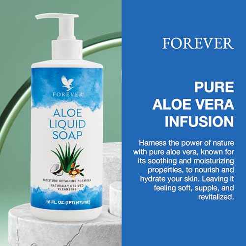 Forever Living - Aloe Liquid Soap - Gentle Cleansing and Moisturizing with Aloe Vera, Jojoba and Argan Oil - Gluten-Free and Vegan - 16 fl oz