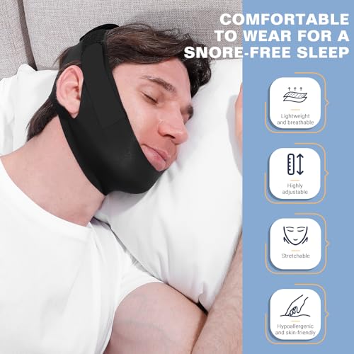 Anti-Snoring Chin Strap for Sleep | Hypoallergenic