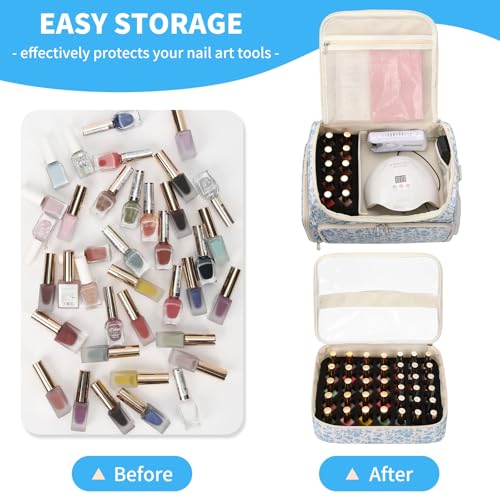 CUBETASTIC Extra Large Nail Polish Organizer Bag – Holds 86 Bottles