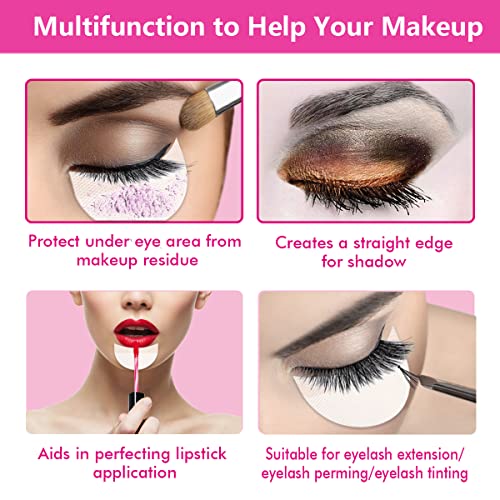 TailaiMei 120 Pcs Eyeshadow Shields, Eyeshadow Stencil for Prevent Makeup Residue, Lint Free Gel Pad for Eyeliner, Eyelash Extensions and Lip Makeup