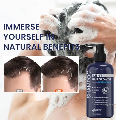 Biotin Hair Growth Shampoo for Men - Tea Tree Oil & Ginseng