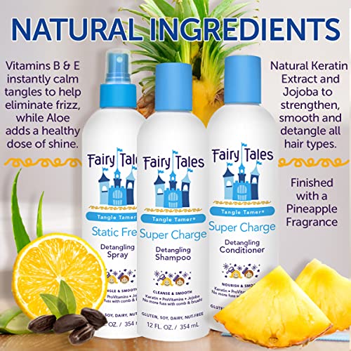 Fairy Tales Tangle Tamer Detangling Shampoo and Conditioner for Kids - Ultra Moisturizing and Anti Frizz Protection - Paraben Free, Sulfate Free - 32 Oz (2 pack)