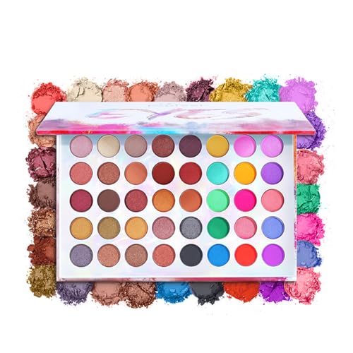 40 Color Eyeshadow Palette Kit with Eyeliner, Mascara & Brushes