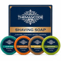Themancode Men's Shaving Soap Gift Set - 4 Scents, 2.5 oz Each, Rich Lather & Softening