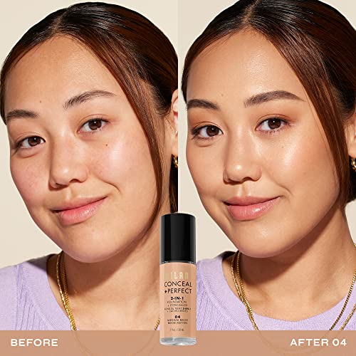 Milani Medium Beige Liquid Foundation Concealer - Flawless Complexion, Cruelty-Free, Covers Blemishes