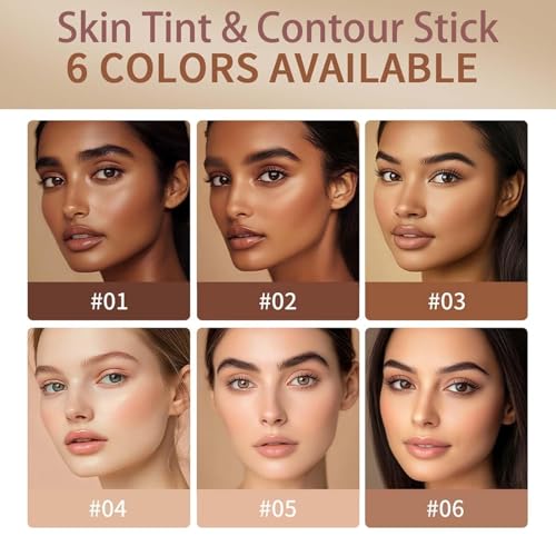 Hydrating Serum Skin Tint & Contour Stick - Buildable Foundation