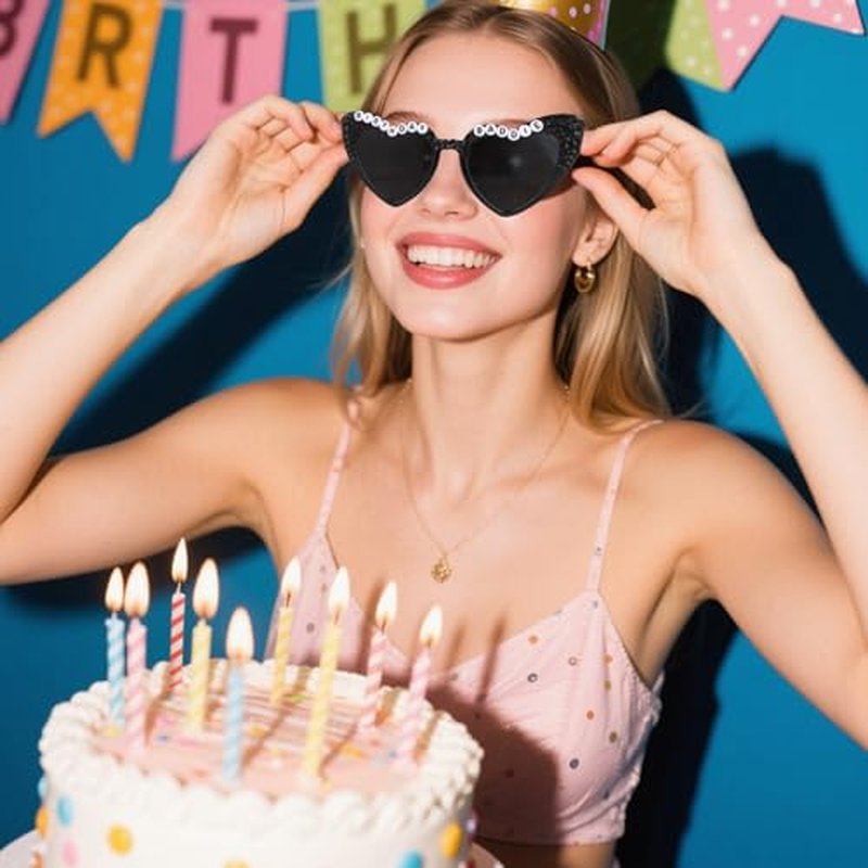 Jaciya Heart-Shaped Sunglasses for Women - Trendy Birthday Baddie Accessory