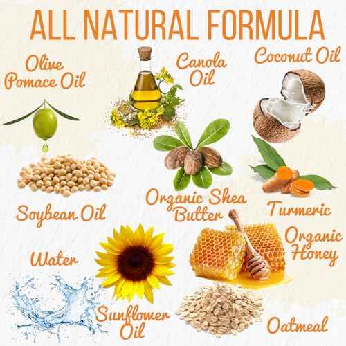 Natural Turmeric Soap Bar for Face & Body ? Turmeric Skin Brightening Soap for Dark Spots, Intimate Areas, Underarms ? Face Wash Reduces Acne, Fades Scars & Cleanses Skin ? 5oz Bars