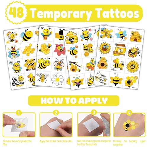 Bee Party Favors 72-Piece Set | Punch Balloons & Tattoos