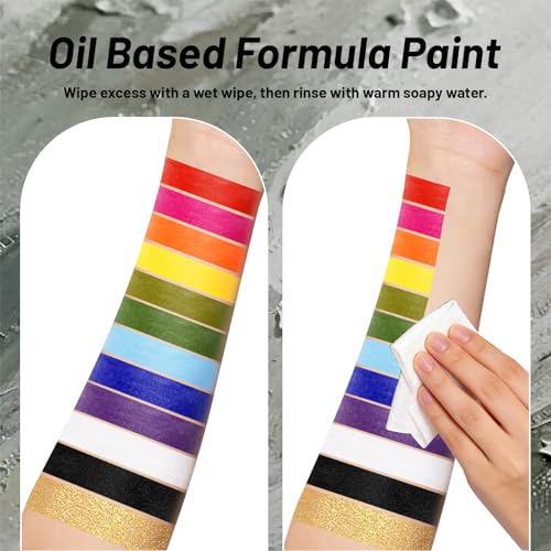 CAHOTO Oil-Based Face & Body Paint Stick – Twist-Up Skin Safe, Multi-Color