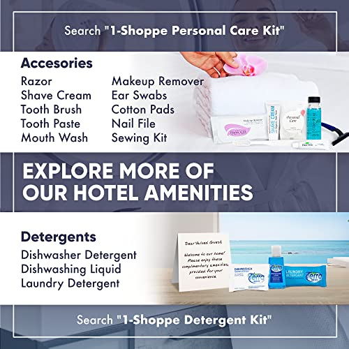 H2O Therapy Hotel Amenities Kit | 100-Piece Set with Shampoo & Soap Bars