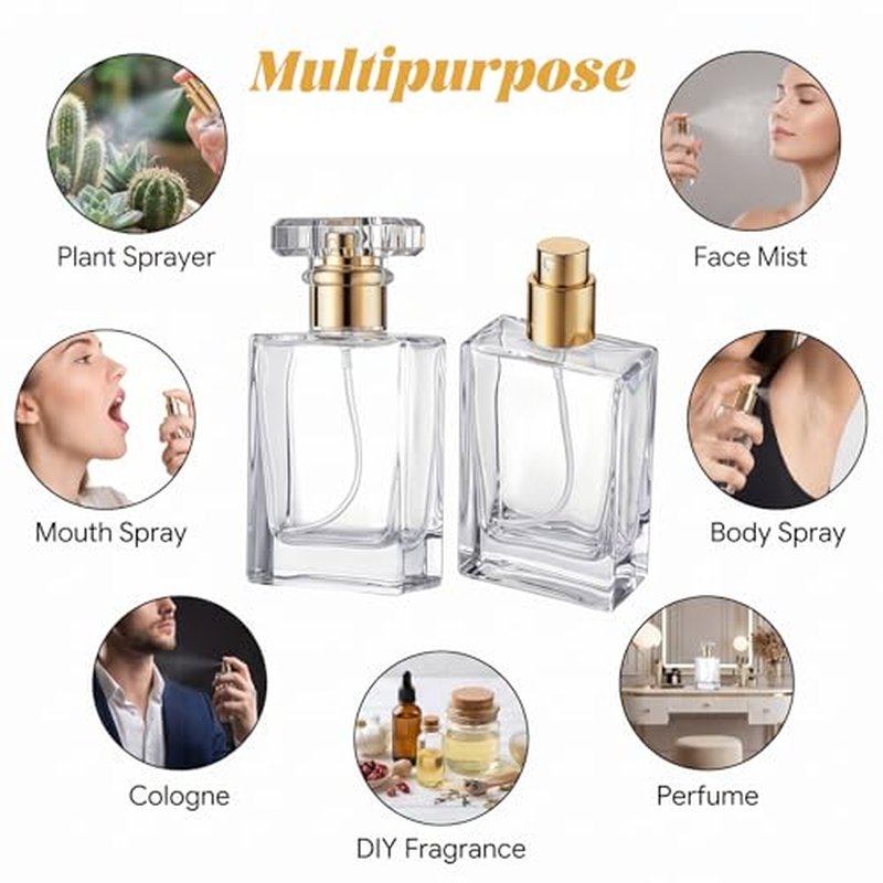 12 Pack 30ml Glass Perfume Bottles with Gold Atomizers