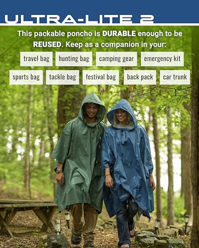 FROGG TOGGS Ultra-Lite2 Reusable Waterproof Breathable Poncho