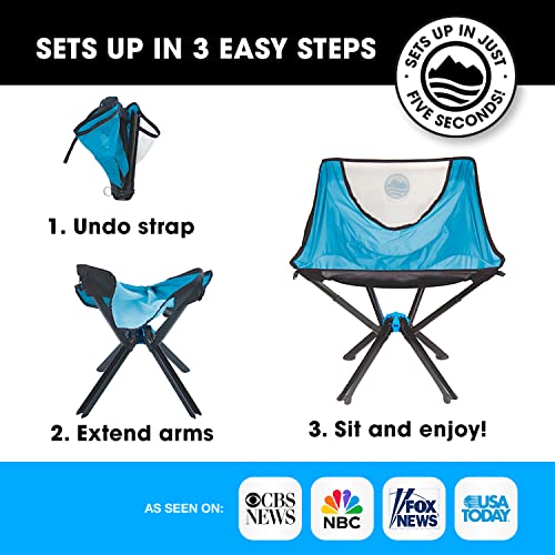 CLIQ Portable Chair - Lightweight Folding Chair for Camping - Supports 300 Lbs - Perfect for Outdoor Adventures - Sky Chair