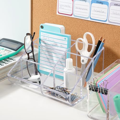 STORi Clear Makeup Organizer - 6-Compartment Vanity Storage