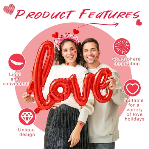 Valentine's Day Heart Sequin Bopper Headband Set - 3pc