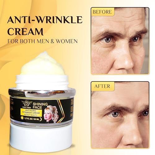 LADY NADA Anti-Aging Face Cream ? Anti-Wrinkle Moisturizer for Women & Men ? Instantly Smooths Fine Lines in Minutes ? Light Formula with Collagen, Hyaluronic Acid & Vitamin E ? 1.7 fl oz