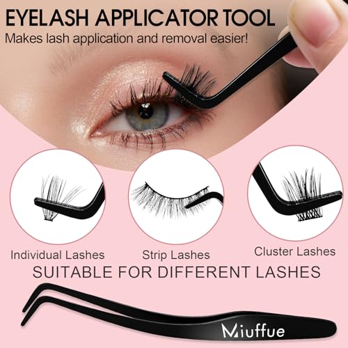 Lash Applicator Tool - Curved Stainless Steel Tweezers (4pcs)