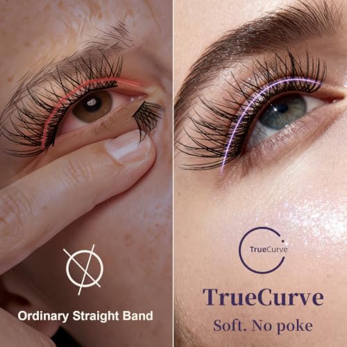 GlowVane TrueCurve Lash Clusters Kit - 120 Pcs Wispy D Curl Lashes