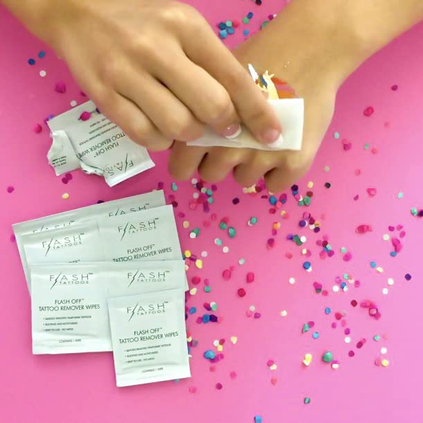 Flash Off Metallic Tattoo Remover Wipes - 24 Pack