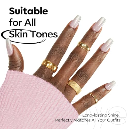 Modelones 9D Silver Cat Eye Gel Nail Polish with Magnet - Holographic 15ml