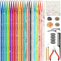 Hair Tinsel Kit 20 Colors 4000 Strands 47 Inches