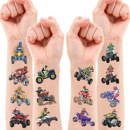 100 PCS ATV Temporary Tattoos - Quad Bike Party Favors