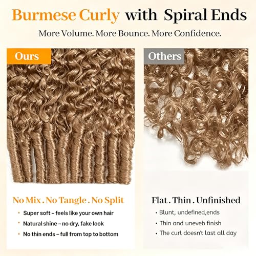 Burmese Curly Human Crochet Hair for Black Women - 16 Inch