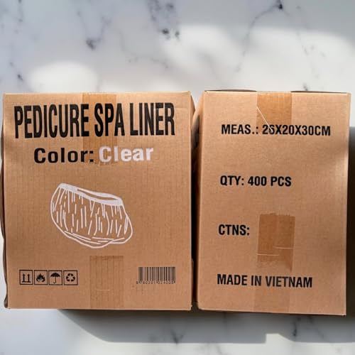 Disposable spa Pedicure Liner (Clear 400 pcs) Fit All Pedicure Spas 1200mm x 1200mm