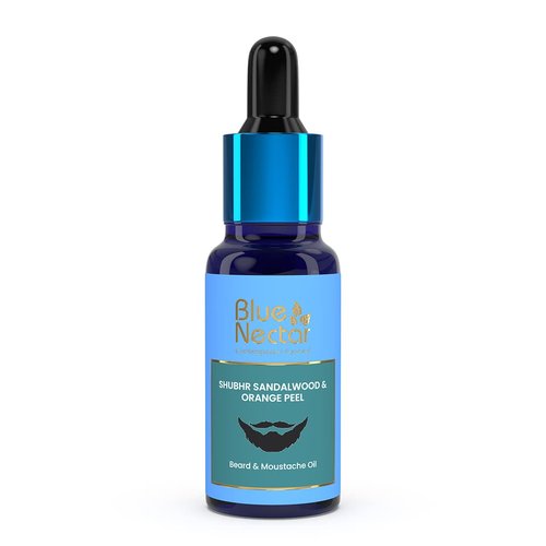 Blue Nectar Beard Oil for Men, Natural Moustache and Beard Growth Oil and Beard Softener for softer, helps in dandruff contains Sandalwood & Orange Peel Aroma