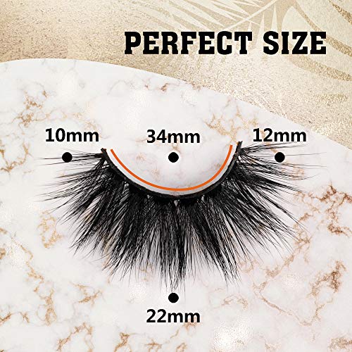 6D Mink Lashes Eyelashes Volume Dramatic Wispy Lashes Mink zanlufly 22MM Long False Eyelashes Luxury Crossed Soft Volume Reusable 10 Pairs Lashes Pack