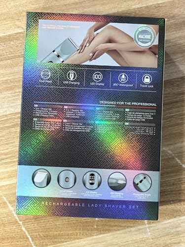 Scttomon 3-in-1 Electric Razor IPX7 Waterproof Bikini Trimmer Wet & Dry Use Painless Personal Trimmer Groomer for Ladies Face Body Legs Bikini Public Hairs Electric Lady Shaver with Replaceable Heads