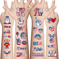 4th of July Temporary Tattoos - 80 Pcs Patriotic