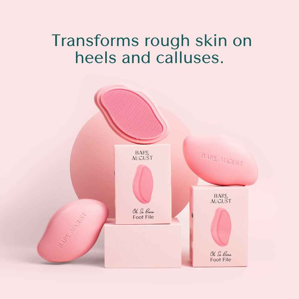 Bare August Glass Foot File & Overnight Heel Socks Bundle