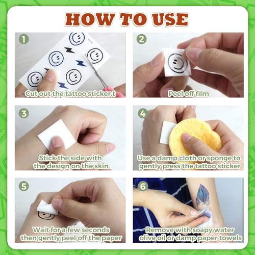 200PCS Glow in the Dark Temporary Tattoos for Kids