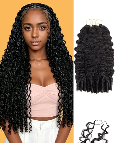 ISHOW Burmese Curly Crochet Hair 22 Inch Pre-Looped Human Hair
