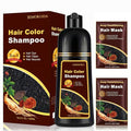 Msktasy Dark Brown Hair Dye Shampoo for Gray Hair, Natural 100% Coverage