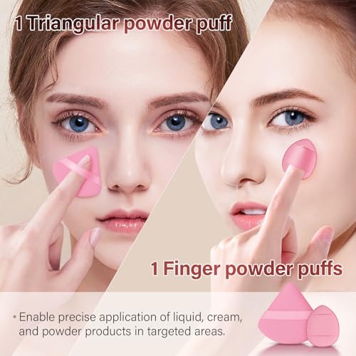 Mlemle 21-Piece Makeup Brush Set with Sponges & Powder Puff