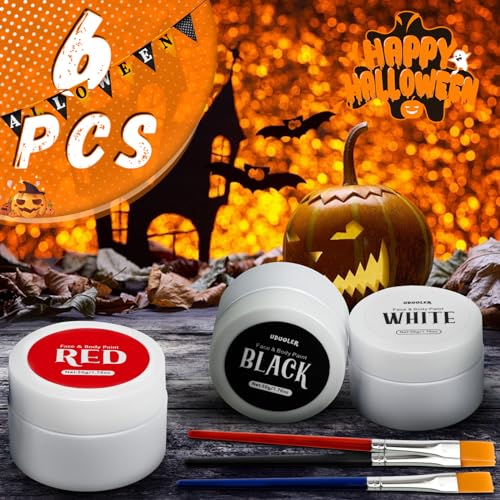 Black White Red Face Paint Set - 5.28oz Professional Makeup Kit
