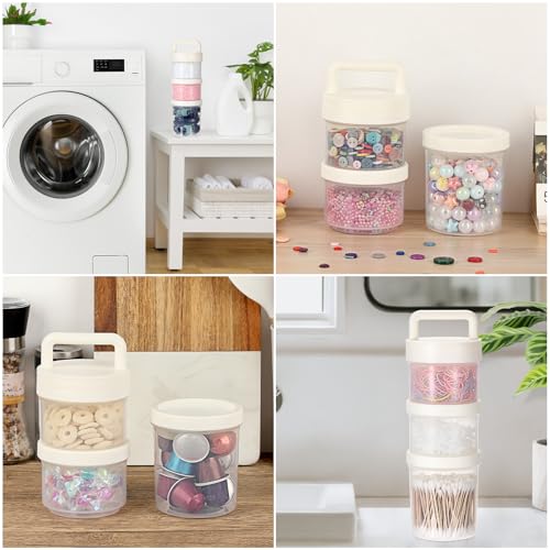 Hoowen 3-Tier Stackable Laundry Detergent Organizer with Handle