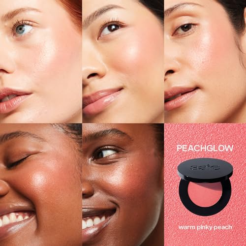 Saie Glow Sculpt Multi-Use Cream Highlighting Blush - Lightweight, Moisturizing Face Makeup Formula With Hyaluronic Acid + Micropearl for a Radiant, Lifted Glow - Peachglow (.02 oz)