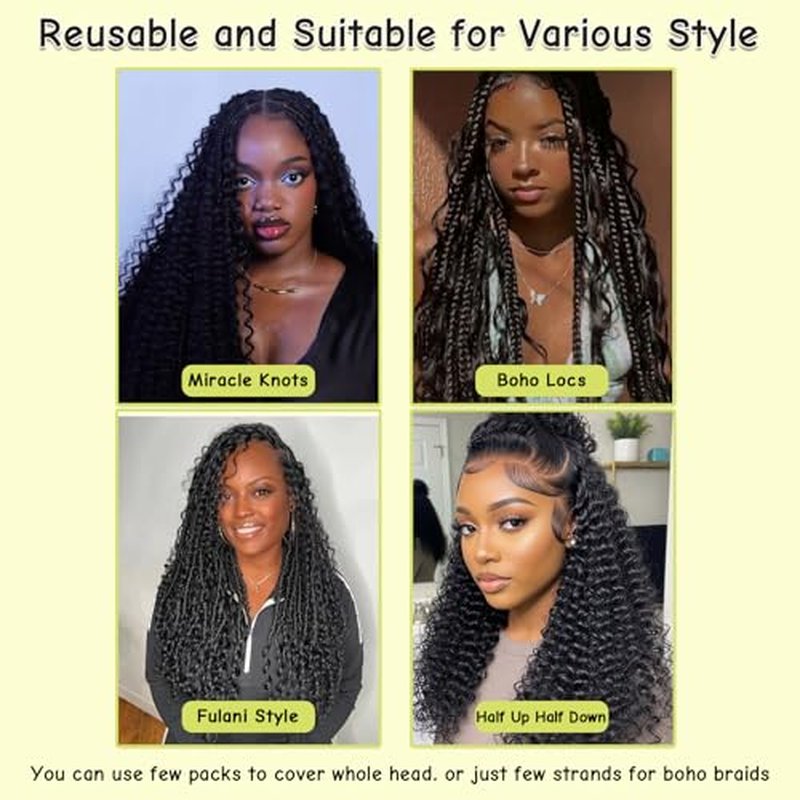 18 Inch Deep Wave Crochet Hair for Black Women - 100 Strands