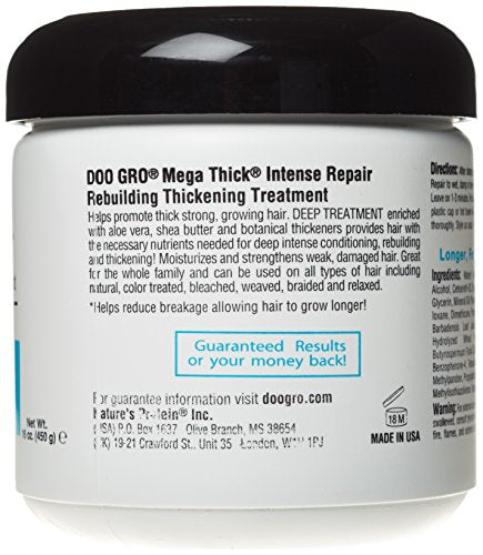 Doo Gro Mega Thick Rebuilding Intense Repair Thickening Treatment, 16 Ounce