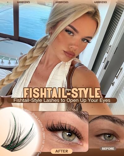 Goddvenus Wispy Lash Clusters 12-14-16mm D Curl Eyelash Extensions