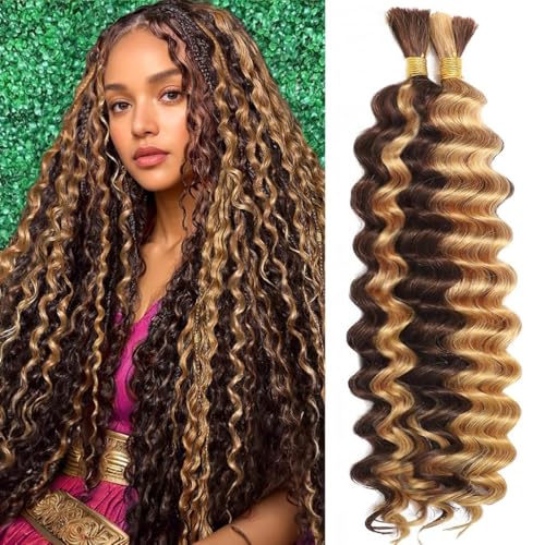 20-Inch Brazilian Curly Human Braiding Hair - 2 Bundles, 110g