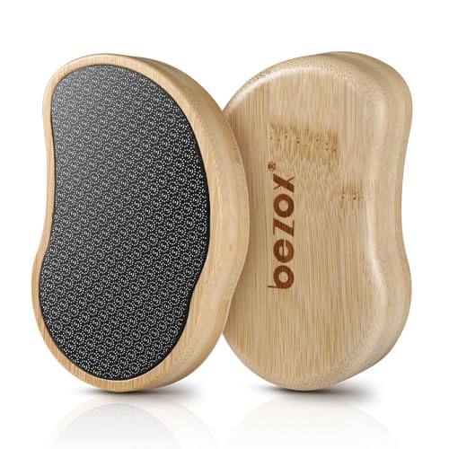 BEZOX Nano Glass Pedicure Foot File Callus Remover with Bamboo Handle
