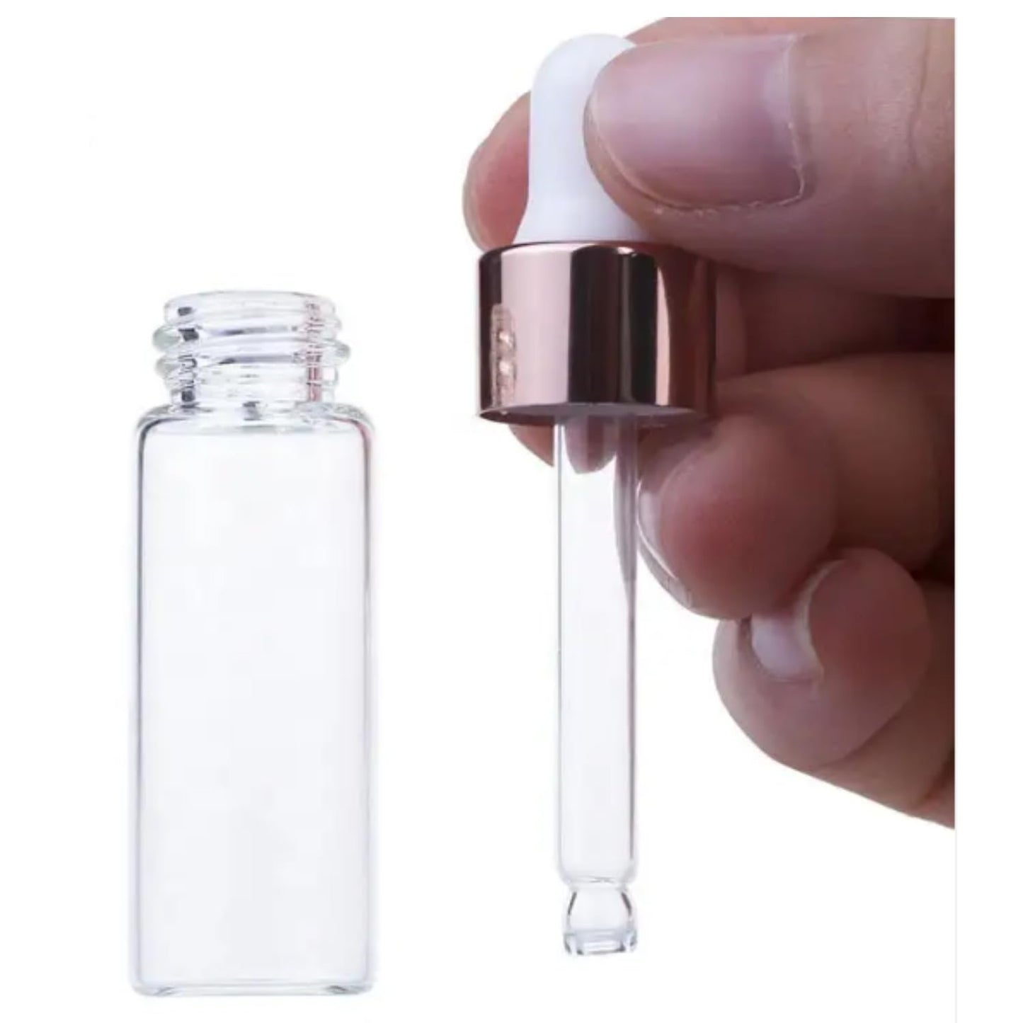 NGARHUG STORE Eye Dropper Bottle Rose for Essential Oils, 4pcs of 1-5ml Glass with Eye Droppers, Leak Proof Travel