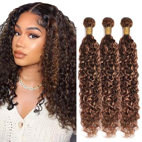 P4/30 Water Wave Hair Bundles 12 14 16 Inch Virgin